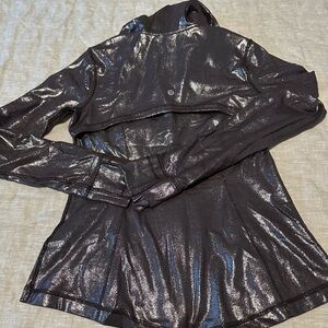 lululemon athletica Metallic Charcoal Zip Jacket